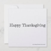 Thanksgiving Vakantiekaart Kaart (Achterkant)