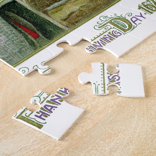 Thanksgiving van 1620 legpuzzel (Zijkant)