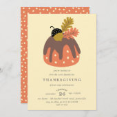 Thanksgiving van Acorn en Leaf Kaart (Voorkant / Achterkant)