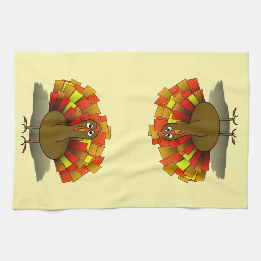 Thanksgiving van bezorgd Turkije Theedoek (Horizontaal)