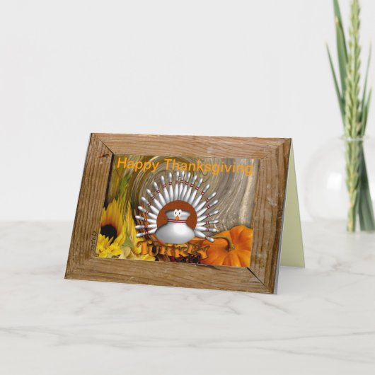 Thanksgiving van Bowler Feestdagen Kaart (Voorkant)