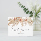 THANKSGIVING van CIERA Boho Terracotta Pampas Briefkaart (Staand voorkant)