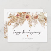 THANKSGIVING van CIERA Boho Terracotta Pampas Briefkaart (Voorkant / Achterkant)