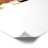 Thanksgiving van Corn Hole - Bodemafscheiding Turk Poster (Hoek)