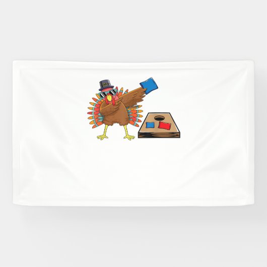 Thanksgiving van Corn Hole - Bodemafscheiding Turk Spandoek (Horizontaal)