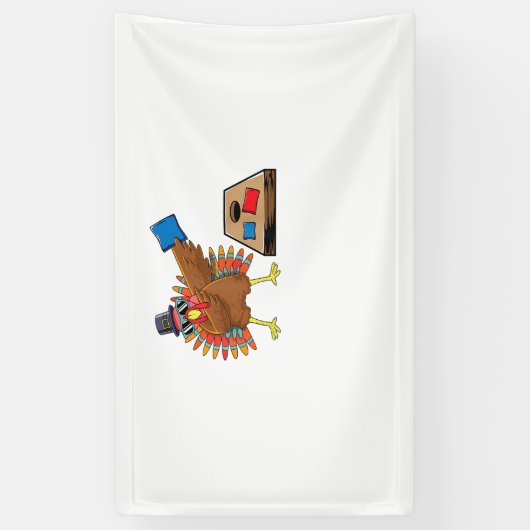 Thanksgiving van Corn Hole - Bodemafscheiding Turk Spandoek (Verticaal)