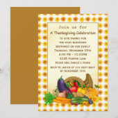 Thanksgiving van Cornucopia Kaart (Voorkant / Achterkant)