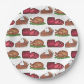 Thanksgiving van cranberry Pumpkin Pie Papieren Bordje (Voorkant)