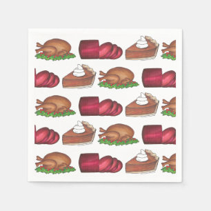 Thanksgiving van cranberry Pumpkin Pie Servetten