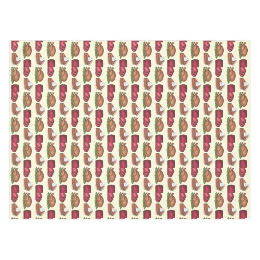 Thanksgiving van cranberry Pumpkin Pie Tafelkleed (Voorkant (Horizontaal))