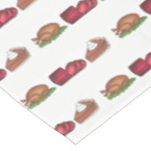 Thanksgiving van cranberry Pumpkin Pie Tafelkleed (Gekanteld)