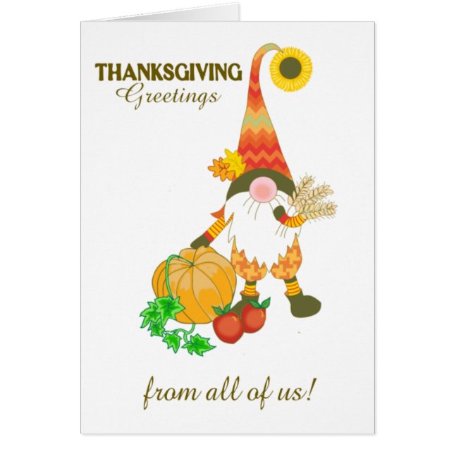 Thanksgiving van Cute Gnome en Pumpkin uit ons all (Voorkant)