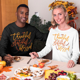 Thanksgiving van dankbare goddeloze dank t-shirt