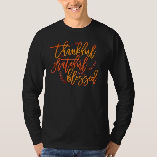 Thanksgiving van dankbare goddeloze dank t-shirt (Voorkant)