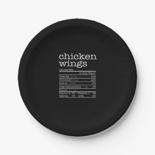 Thanksgiving van de Chicken Wings Nutrition Facts  Papieren Bordje