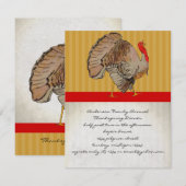 Thanksgiving van de feestdagen in Turkije Kaart (Voorkant / Achterkant)