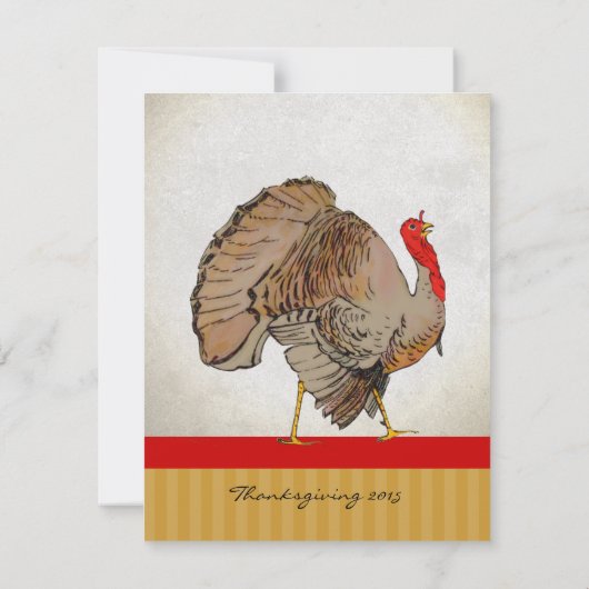 Thanksgiving van de feestdagen in Turkije Kaart (Achterkant)