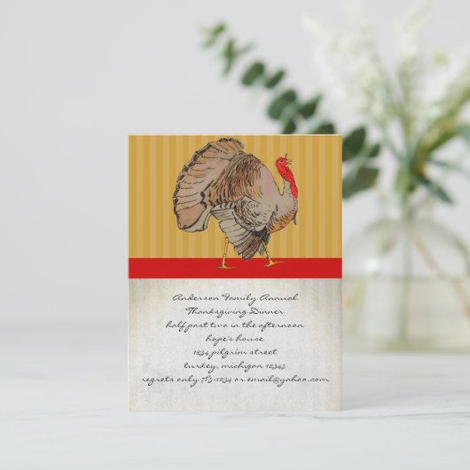 Thanksgiving van de feestdagen in Turkije Kaart (Staand voorkant)