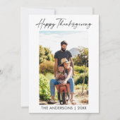 Thanksgiving van de Foto van de Schrapping van de  Feestdagenkaart (Voorkant)