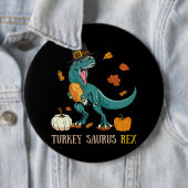 Thanksgiving van de Funny van de Turkse Saurus Re Ronde Button 6,0 Cm (In situ)