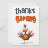 Thanksgiving van de Goofy Turkije عيد الشكر Kaart (Voorkant)