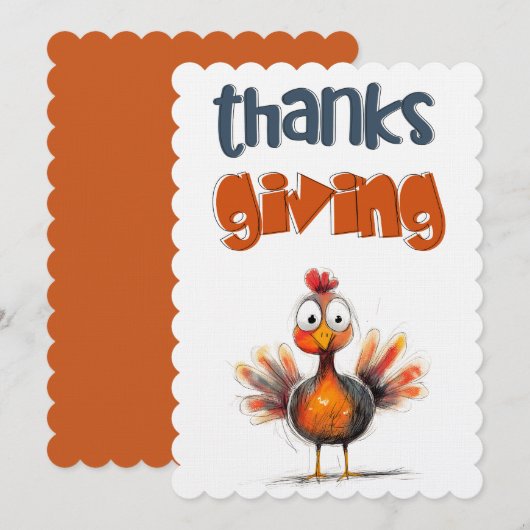 Thanksgiving van de Goofy Turkije عيد الشكر Kaart (Voorkant / Achterkant)