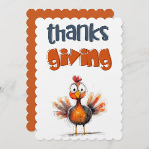 Thanksgiving van de Goofy Turkije عيد الشكر Kaart