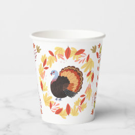 Thanksgiving van de papierbekertjes van Turkije en Papieren Bekers