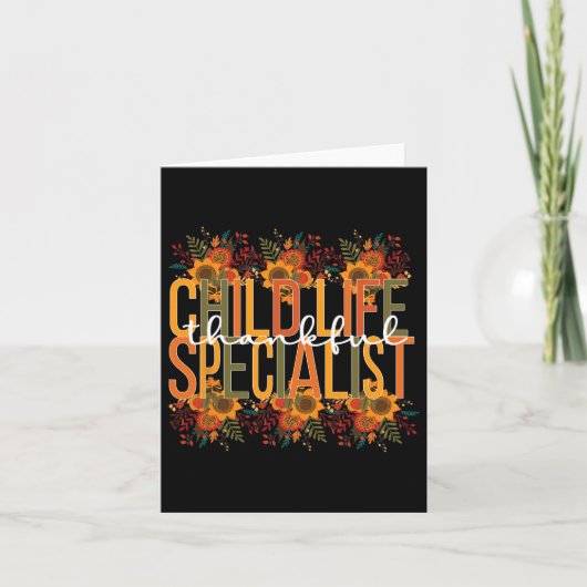Thanksgiving van de specialist in het kinderleven kaart (Voorkant)