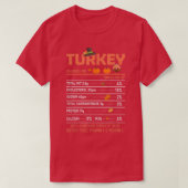Thanksgiving van de voedingswaarde van Turkije T-shirt (Design voorkant)