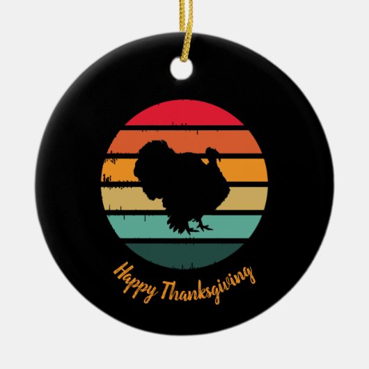 Thanksgiving van de vogelpest -  zonnebank keramisch ornament (Voorkant)