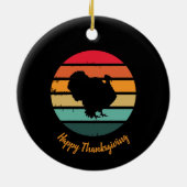 Thanksgiving van de vogelpest -  zonnebank keramisch ornament (Achterkant)