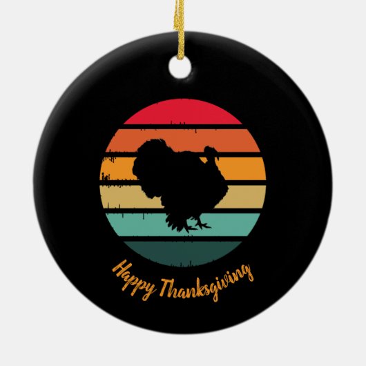 Thanksgiving van de vogelpest -  zonnebank keramisch ornament (Achterkant)