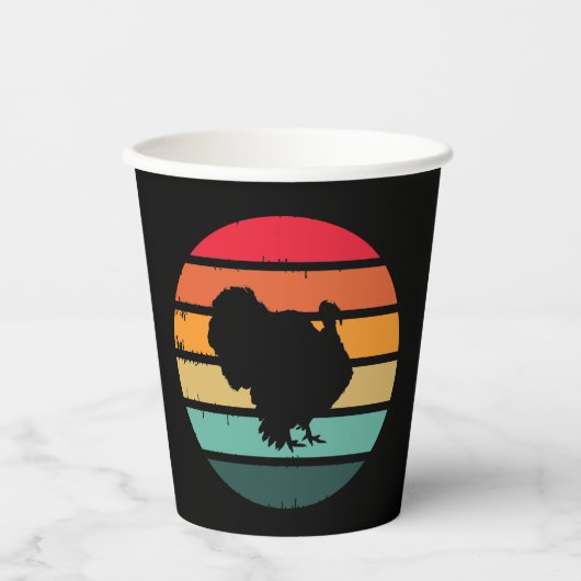 Thanksgiving van de vogelpest -  zonnebank papieren bekers (Voorkant)