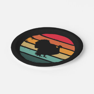 Thanksgiving van de vogelpest -  zonnebank papieren bordje