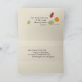 Thanksgiving van Drie Bladeren van de priester de Feestdagen Kaart (Binnen)