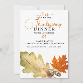 Thanksgiving van eikenhout kaart