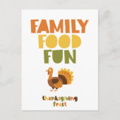 Thanksgiving van familiefilm Turkije Feast Invitat Briefkaart (Voorkant)
