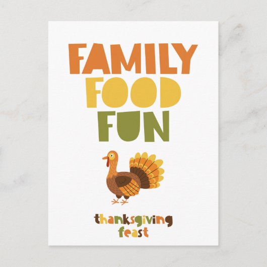 Thanksgiving van familiefilm Turkije Feast Invitat Briefkaart (Voorkant)