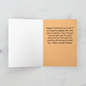 Thanksgiving van familielid kaart (Binnen)