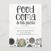 Thanksgiving van Fat Pants Friendsgiving  Briefkaart (Voorkant)