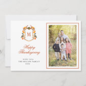 Thanksgiving van foto's uit monogrammen aankondiging (Voorkant)