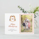Thanksgiving van foto's uit monogrammen aankondiging (Staand voorkant)