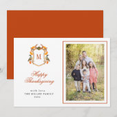 Thanksgiving van foto's uit monogrammen aankondiging (Voorkant / Achterkant)