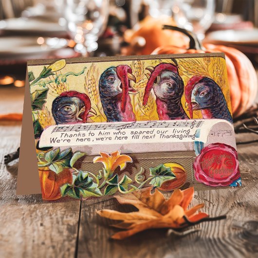 Thanksgiving van  gekloonde kalkoenen feestdagen kaart