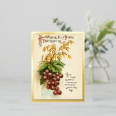 Thanksgiving van  graafoogst folie feestdagen briefkaart (Staand Voorkant)