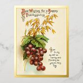 Thanksgiving van  graafoogst folie feestdagen briefkaart (Voorkant)