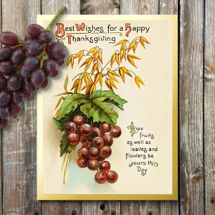 Thanksgiving van graafoogst folie feestdagen briefkaart