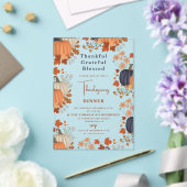 Thanksgiving van grateful Blessed Pumpkin Acryl Uitnodigingen (Insitu (Huwelijk))