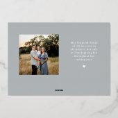 Thanksgiving van Grateful Script Folie Folie Feestdagenkaart (Achterkant)